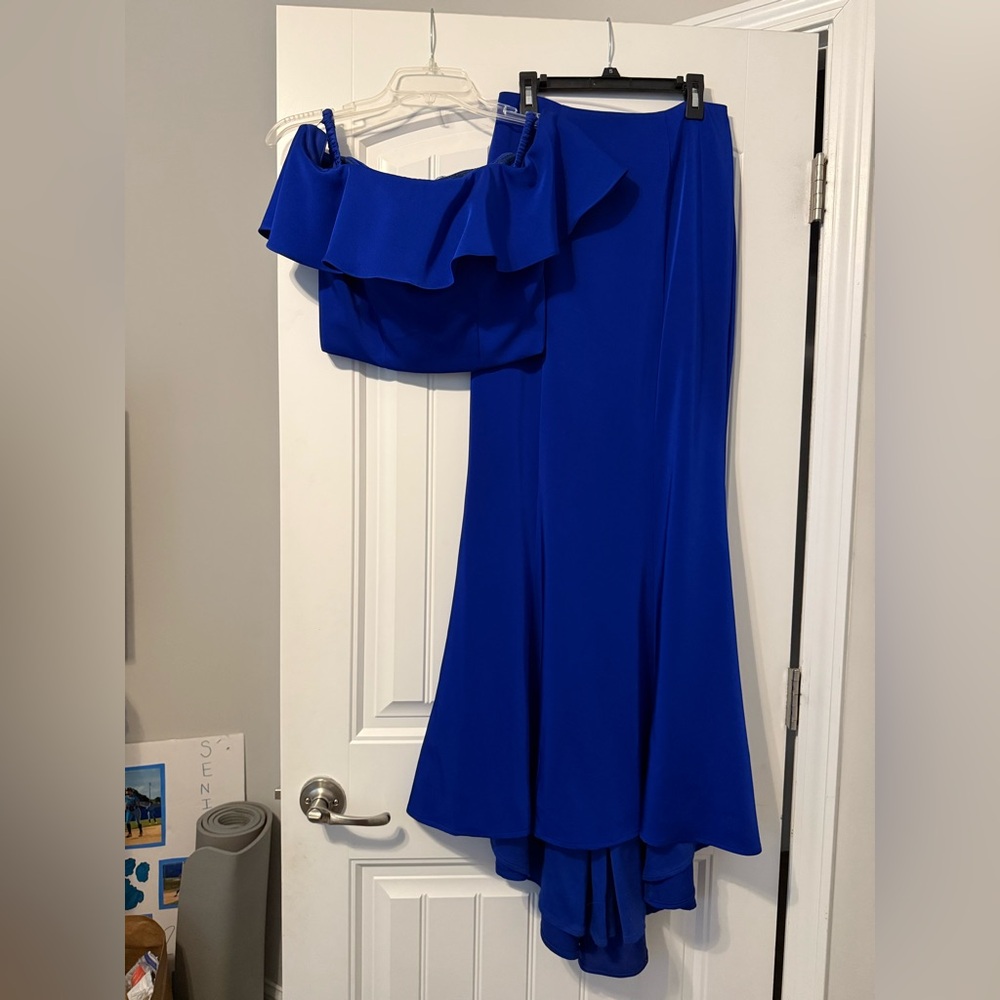 Dave & Johnny Royal Blue Prom Dress